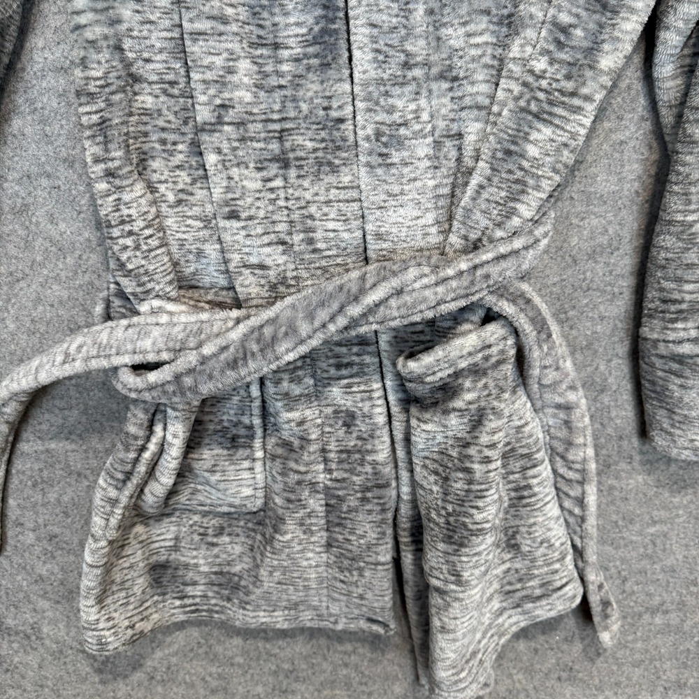 Victoria Secret PINK Plush Robe Womens XS SMall Sparkling Sequin Hooded Belted - Picture 8 of 13